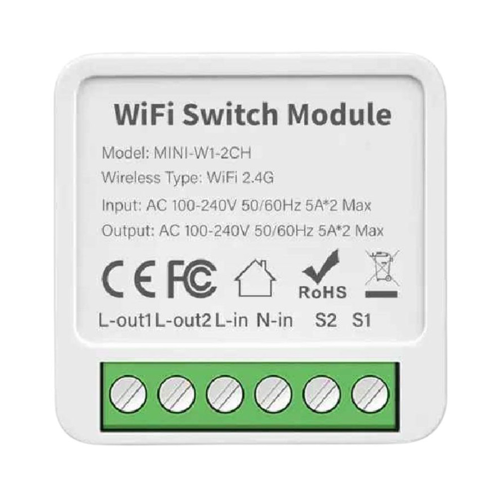 Smart Life WiFi 2 Gang Mini Switch