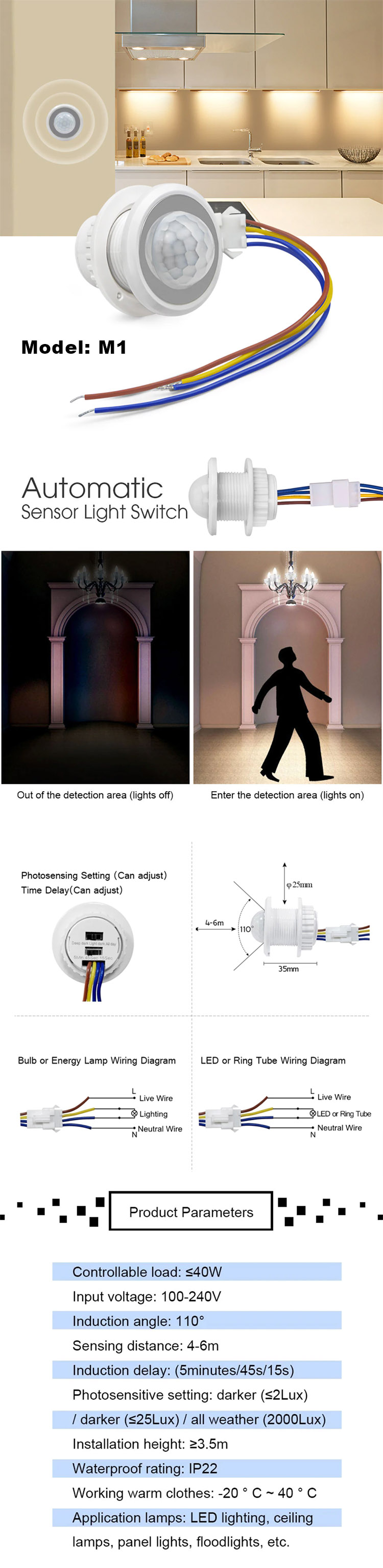 motion sensor M1