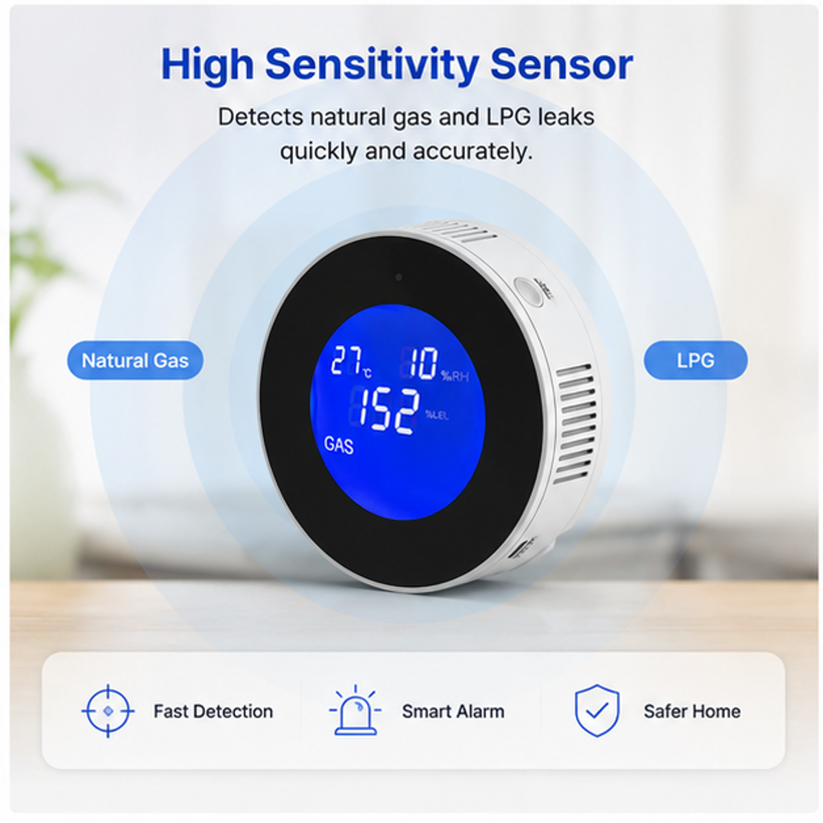 Tuya Smart Life WiFi Gas Leakage Detector Sensor Alarm 3