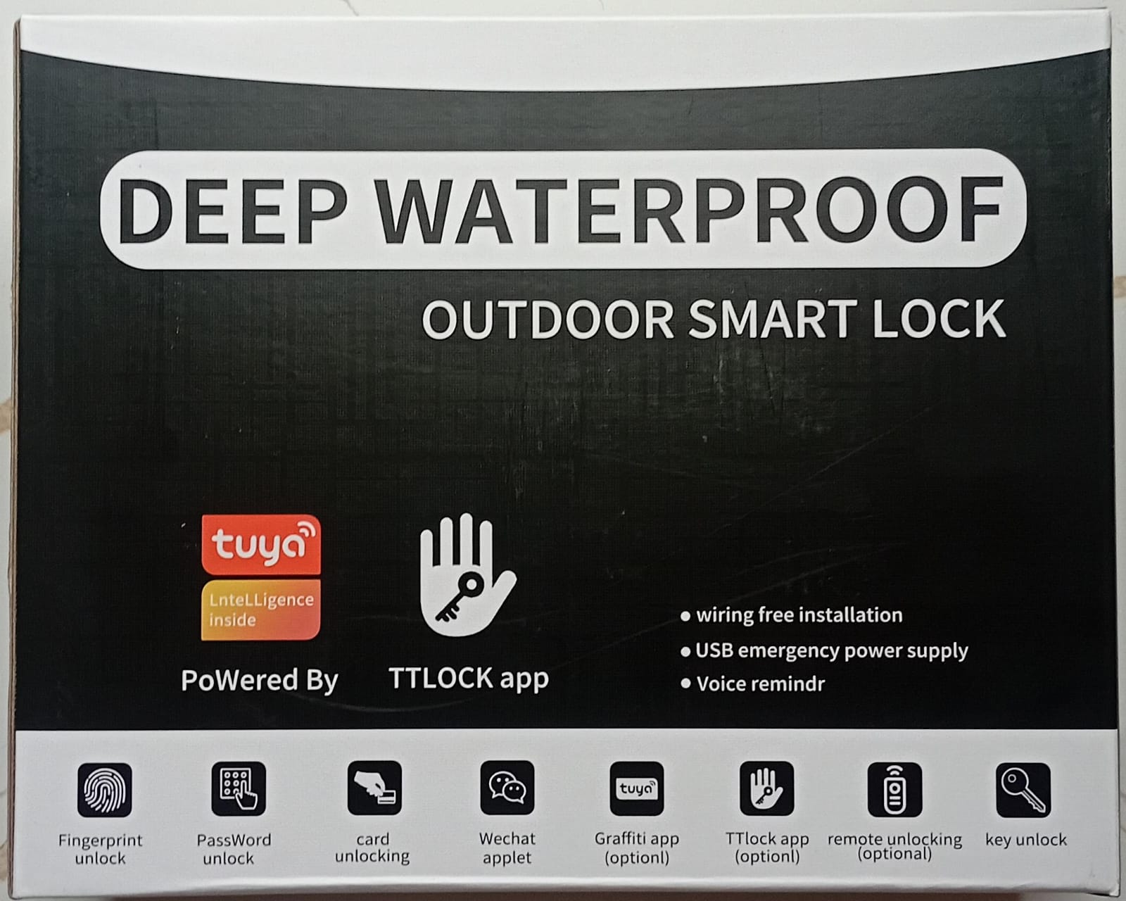 Tuya Outdoor Waterproof WiFi Smart Lock for Main Gate Box